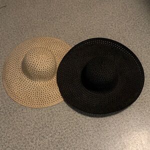 Elegant navy and Tan Women's Sun Hats